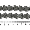 Triangle Dyed Natural Lava Rock Beads Strands G-O126-04A-04-4