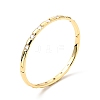 Clear Cubic Zirconia Hinged Bangle BJEW-J165-08G-1