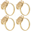 Brass Adjustable Ring Findings KK-BBC0018-54C-1