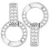 2Pcs Rack Plating 925 Sterling Silver Micro Pave Clear Cubic Zirconia Enhancer Shortener Bails STER-BBC0009-35-1