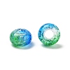 Two Tone Transparent Crackle Acrylic European Beads TACR-P009-B01-11-2