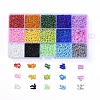 180G 15 Colors 8/0 Glass Seed Beads SEED-YW0001-86-1