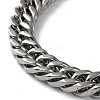 304 Stainless Steel Cuban Link Chain Necklaces NJEW-P288-25P-3