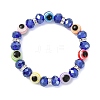 Resin and Glass and Brass Beaded Stretch Bracelets for Children BJEW-JB14017-3