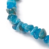 Natural Apatite Chips Beaded Stretch Bracelets for Women BJEW-JB10046-10-3