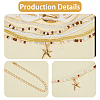 6Pcs 6 Styles Summer Beach Glass Seed Beads and Natural Cowrie Shell Beaded Waist Belly Chains Sets for Women AJEW-WH20019-89-5