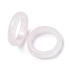 Natural Rose Quartz Plain Band Ring RJEW-P044-01B-03-2