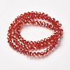 Electroplate Transparent Glass Beads Strands EGLA-A034-T6mm-T02-2