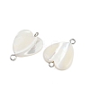 Natural Shell Heart Connector Charms X1-STAS-D378-25P-2