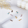 8Pcs 4 Colors Faceted Glass Charms GLAA-LP0001-21-1