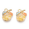 Alloy Enamel Pendants ENAM-T009-63B-RS-2