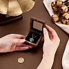 Wood Brooch Storage Magnetic Boxes with Acrylic Window CON-WH0085-244-3