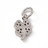Brass Micro Pave Cubic Zirconia Charms ZIRC-F132-35P-2