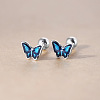 Butterfly 999 Fine Silver Enamel Stud Earrings FS-WG044EC-01-5