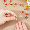 24Pcs 2 Colors Cross with Heart Alloy Enamel Lapel Pin Backs for Backpack Clothes JEWB-FG0001-59-8