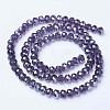Electroplate Glass Beads Strands X-EGLA-A034-T6mm-B13-2
