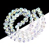 Electroplate Transparent Glass Beads Strands EGLA-N056-01A-13-2