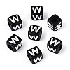 Initial Acrylic Horizontal Hole Beads OACR-ZX006-35W-1