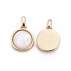 Natural White Shell Mother of Pearl Shell Pendants BSHE-F011-02A-G-2