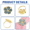 Flower Iron Enamel Napkin Rings AJEW-WH0077-019-4