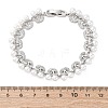 Cherry Brass Micro Pave Clear Cubic Zirconia Link Bracelets for Women BJEW-G740-02P-5