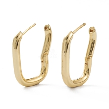 Brass Hoop Earrings EJEW-A056-34G