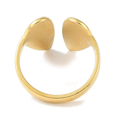 Ion Plating(IP) 304 Stainless Steel Enamel Wing Cuff Finger Rings RJEW-L107-084G-02-1