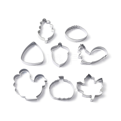 Non-Tarnish Thanksgiving 430 Stainless Steel Cookie Mold DIY-E068-01P-01-1