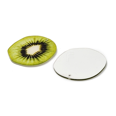 Opaque Printed Acrylic Pendants OACR-I020-02A-1