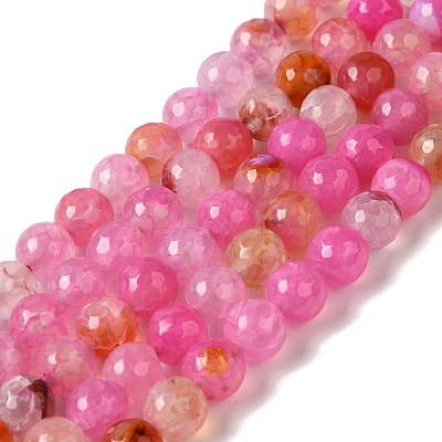 Dyed & Heated Natural Dragon Veins Agate Beads Strands G-P539-A01-02-1