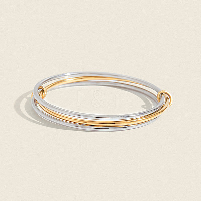 304 Stainless Steel 3-Strand Bangle Sets for Women VJ6341-3-1