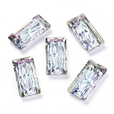 Embossed Glass Rhinestone Pendants GLAA-J101-07B-001VL-1