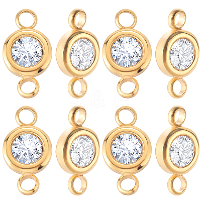 20Pcs 304 Stainless Steel Crystal Rhinestone Links Connectors STAS-BBC0009-19G-1