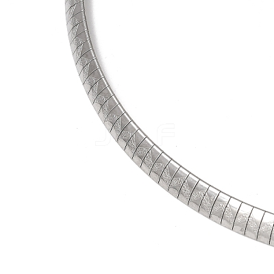 6MM 304 Stainless Steel Flat Snake Chain Necklaces MAK-Z004-03P-1