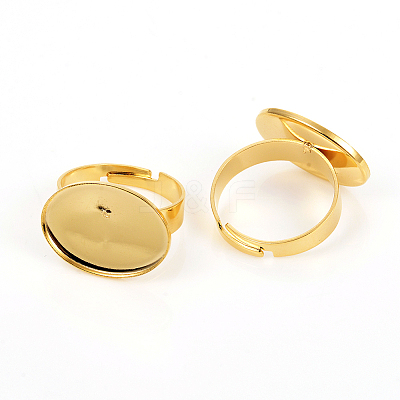 Adjustable 201 Stainless Steel Finger Rings Components STAS-I149-12G-1
