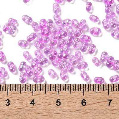 AB Color Plated Glass Seed Beads SEED-L011-06B-12-1