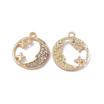 Alloy Rhinestones Pendants FIND-A024-27G-1