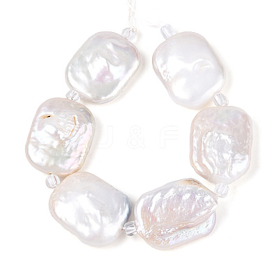 Natural Baroque Keshi Pearl Beads Strands PEAR-D07-03-1