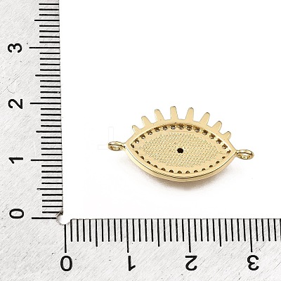 Brass Micro Pave Clear Cubic Zirconia Connector Charms CU-CBAF50C-17G-1