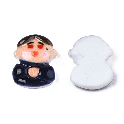 Spray Painted Opaque Resin Cabochons CRES-S302-74-1