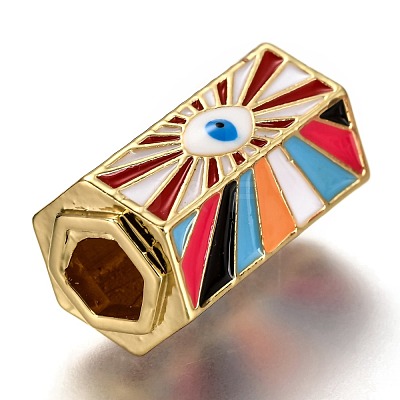 Brass Enamel Pendants ZIRC-I052-15-1