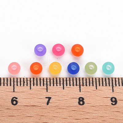 Frosted Transparent Acrylic Beads MACR-S371-11A-1