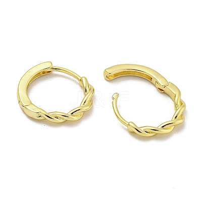 Brass Hoop Earrings EJEW-L211-010H-G-1