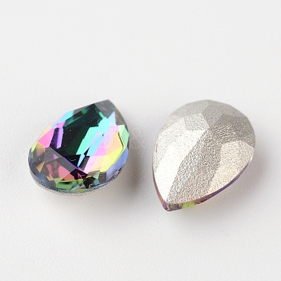 Faceted Teardrop K9 Glass Rhinestone Cabochons RGLA-I001-10x7mm-028-1