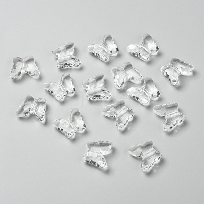 Transparent Acrylic Beads X-PL405Y-6-1