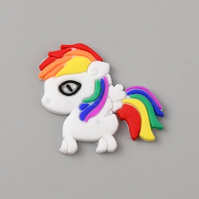 PVC Plastic Cabochons SIL-WH0019-16E-1