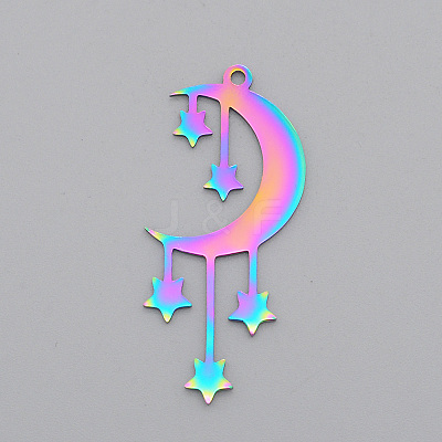 Ion Plating(IP) 201 Stainless Steel Pendants STAS-S105-LA581-1