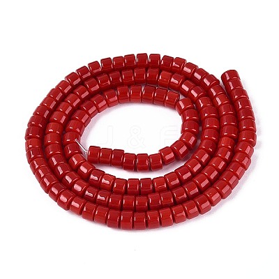 Opaque Solid Color Glass Beads Strands LS-GLAA-N026-2x4mm-06-1