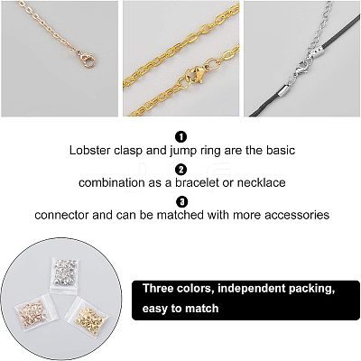 PVD Vacuum Plating 304 Stainless Steel Lobster Claw Clasps STAS-UN0006-26-1