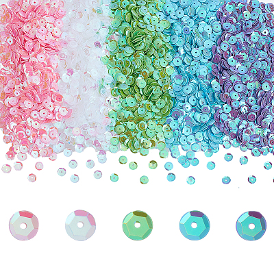 5Sets 5 Colors UV Plating Opaque Acrylic Beads FIND-GA0006-55-1